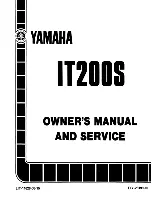 Yamaha IT200S Owner'S And Service Manual предпросмотр