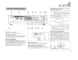Preview for 5 page of Yamaha K-07 Owner'S Manual