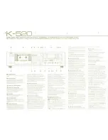 Предварительный просмотр 6 страницы Yamaha K-520 Owner'S Manual