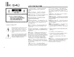 Preview for 2 page of Yamaha K-540 Owner'S Manual