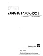 Yamaha KPA-501 Owner'S Manual предпросмотр