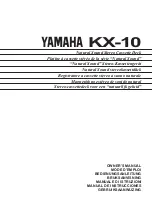 Yamaha KX-10 Owner'S Manual preview