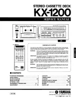 Preview for 1 page of Yamaha KX-1200 Service Manual