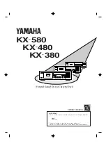 Yamaha KX 380 Owner'S Manual preview