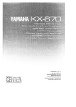 Yamaha KX-670 Owner'S Manual preview