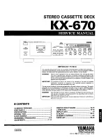 Предварительный просмотр 1 страницы Yamaha KX-670 Service Manual