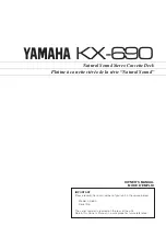 Yamaha KX-690 Owner'S Manual предпросмотр