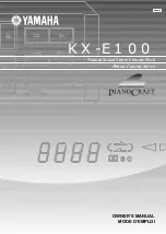Yamaha KX-E100 Owner'S Manual предпросмотр