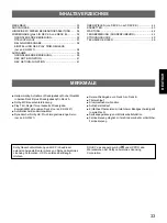 Предварительный просмотр 33 страницы Yamaha KX-W321 Owner'S Manual