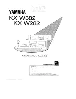 Yamaha KX-W382 Owner'S Manual предпросмотр