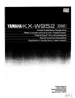 Preview for 1 page of Yamaha KX-W952 Owner'S Manual