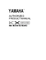 Yamaha KX88 Authorized Product Manual preview
