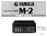 Предварительный просмотр 1 страницы Yamaha M-2 Owner'S Manual