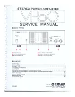 Предварительный просмотр 1 страницы Yamaha M-50 Service Manual