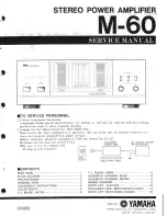 Предварительный просмотр 1 страницы Yamaha M-60 Service Manual