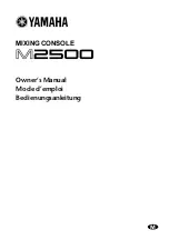 Preview for 1 page of Yamaha M2500 Owner'S Manual