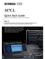 Yamaha M7CL series Quick Start Manual предпросмотр