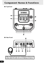 Preview for 8 page of Yamaha Magicstomp Effects Owner'S Manual