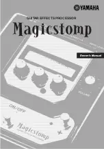 Yamaha MAgicstomp Guitar Effects Professor Owner'S Manual предпросмотр