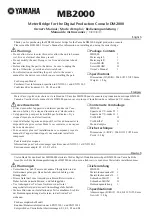 Preview for 1 page of Yamaha MB2000 Owner'S Manual