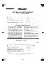 Yamaha MBM7CL Owner'S Manual preview