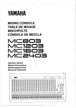 Yamaha MC1203 Operation Manual preview