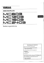 Preview for 31 page of Yamaha MC1203 Operation Manual