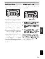 Preview for 43 page of Yamaha MCR E810SL - DVD Player / AV Receiver Owner'S Manual