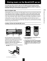 Предварительный просмотр 62 страницы Yamaha MCX 1000 - MusicCAST - Digital Audio Server Manual