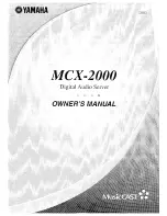 Yamaha MCX-2000 - MusicCAST Digital Audio Server Owner'S Manual предпросмотр