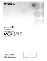 Yamaha MCX-SP10 - Left / Right CH Speakers Owner'S Manual preview