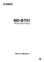 Yamaha MD-BT01 Owner'S Manual preview