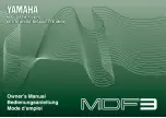 Preview for 71 page of Yamaha MDF3 Owner'S Manual