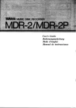 Предварительный просмотр 1 страницы Yamaha MDR-2 User Manual