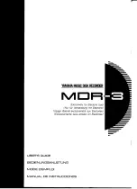 Yamaha MDR-3 User Manual предпросмотр