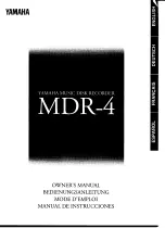 Yamaha MDR-4 Owner'S Manual preview