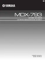 Yamaha MDX-793 Owner'S Manual preview
