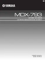 Preview for 1 page of Yamaha MDX-793 Owner'S Manual