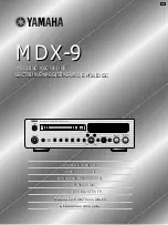 Yamaha MDX-9 Owner'S Manual preview