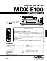 Yamaha MDX-E100 Service Manual preview