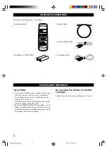 Предварительный просмотр 4 страницы Yamaha MDX-E300 Owner'S Manual