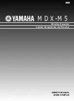 Yamaha MDX-M5 Owner'S Manual preview