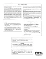 Preview for 8 page of Yamaha MFC05 Operating Manual