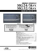 Предварительный просмотр 1 страницы Yamaha MG32/14FX Service Manual