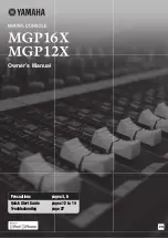 Yamaha MGP12X Owner'S Manual preview