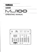 Yamaha MJ100 Operating Manual preview