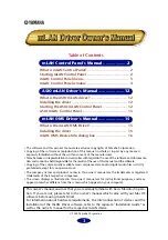 Yamaha mLAN mLAN Driver Owner'S Manual preview