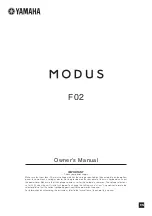 Yamaha Modus F02 Owner'S Manual предпросмотр