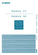 Yamaha MODUS F10 Owner'S Manual preview