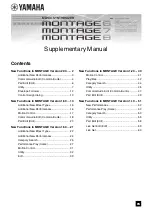 Preview for 1 page of Yamaha Montage 6 Supplementary Manual